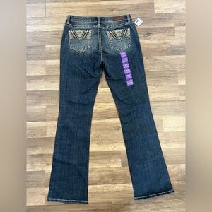 NWT Rock & Roll Denim Woman’s Dark Wash Western Mid Rise Bootcut Jeans Size 29